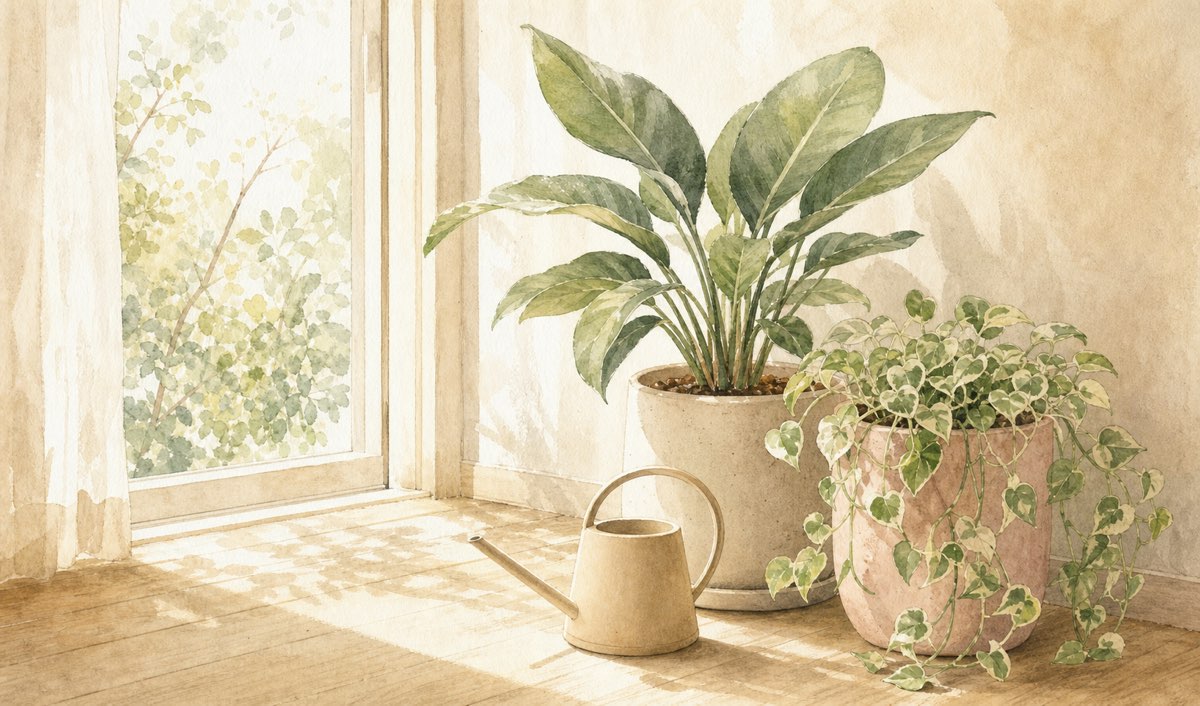 観葉植物の様子を見る日を一日おきに決めたら。50代の私が植物と付き合いやすくなった話